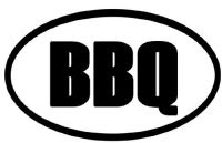 BBQ Oval Bumper Sticker barbecue cook euro decal 7