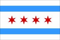 Chicago Illinois Flag Bumper Sticker 5