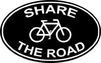 Share The Road Bumper Sticker Cyclists 4.5